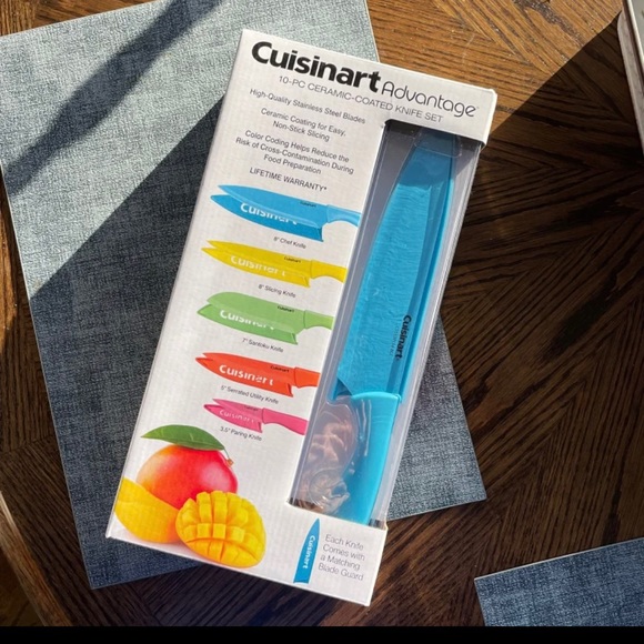 Cuisinart Kitchen Cuisinart Piece Ceramic Coated Knife Set New